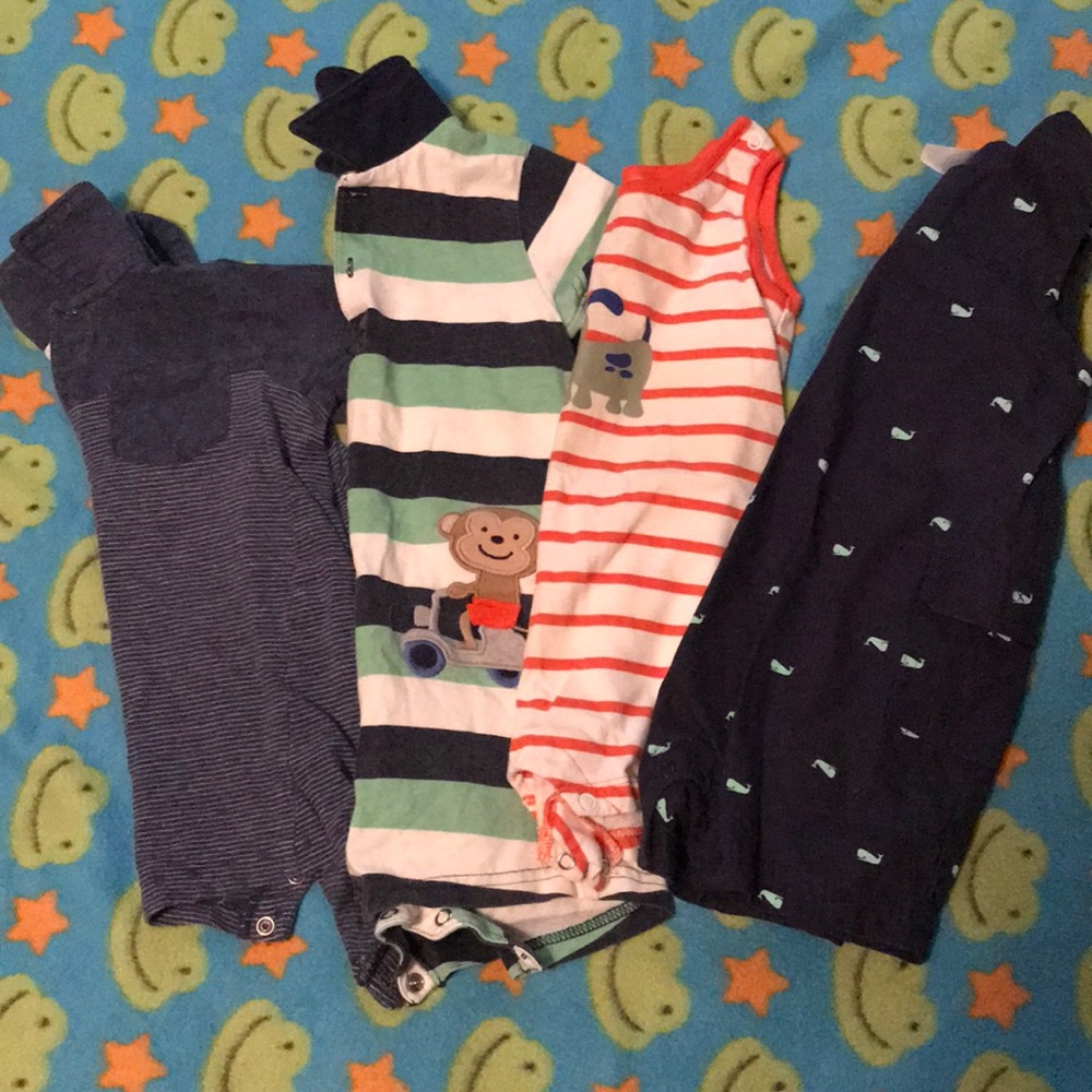 4 Boys Rompers